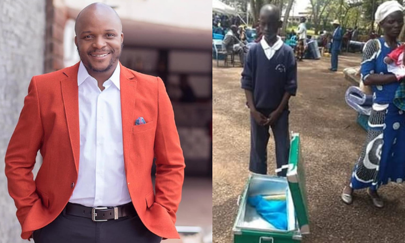 Jalang’o comes to the rescue of form one student who reported to school with an empty metal Box (Photos)