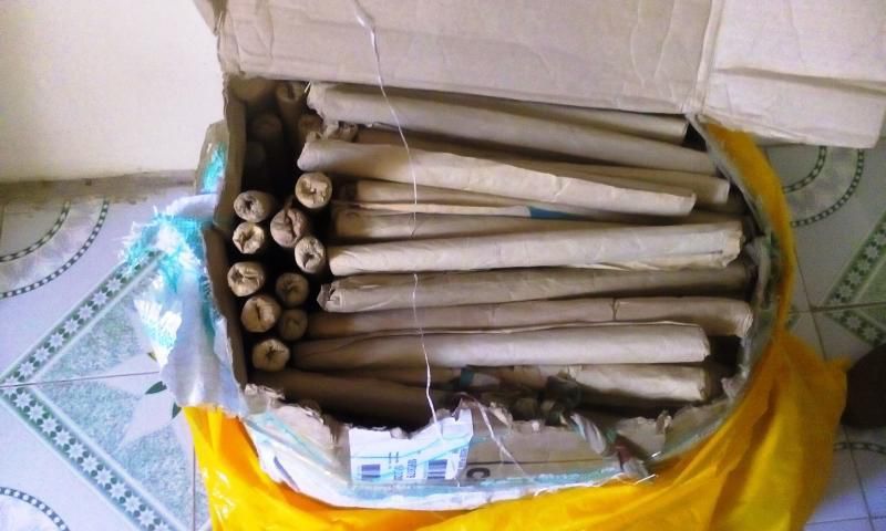 Officers busted ferrying bhang