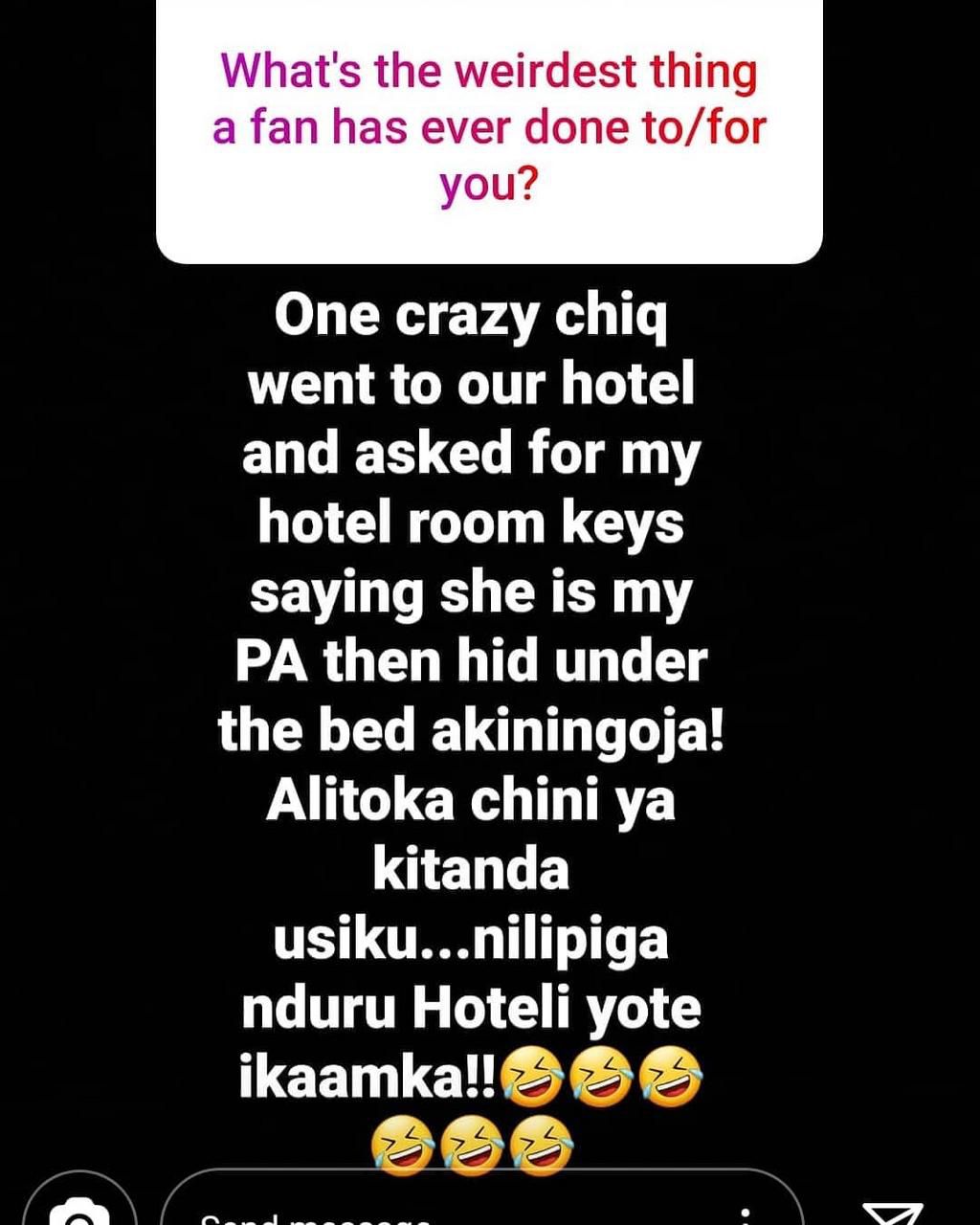 Milele FM’s Jalang’o discloses the weirdest thing a fan has ever done to him