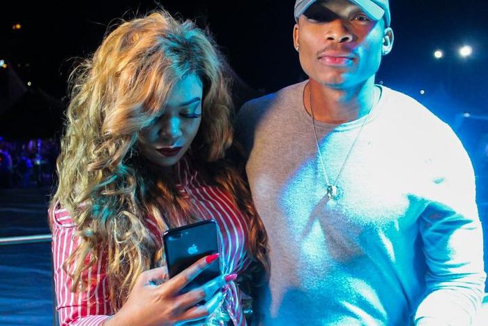 Otile Brown with ex-girlfriend Vera Sidika (Courtesy)