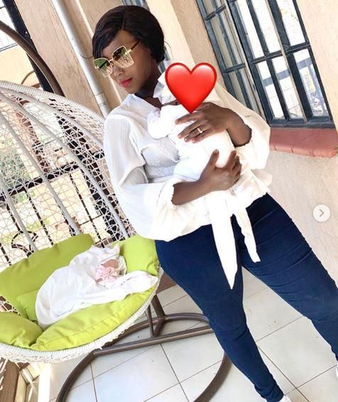 We are not hiding her from the world – Cate actress steps out with her baby weeks after giving birth (photos)