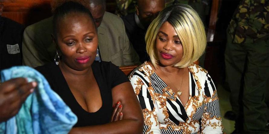File image of NYS scandal Anne Ngirita (right) and Phillis Ngirita in court