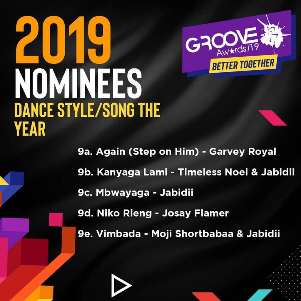 Groove Awards List of Nominees for 2019