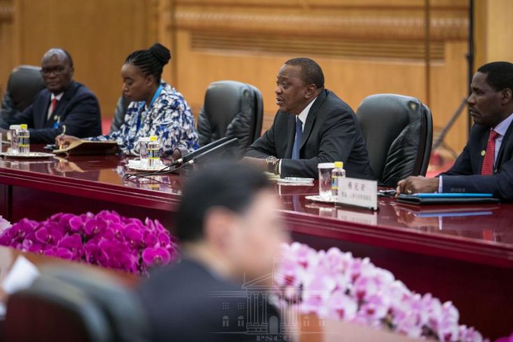 President Uhuru Kenyatta during talks with China's President Xi Jinping (PSCU)