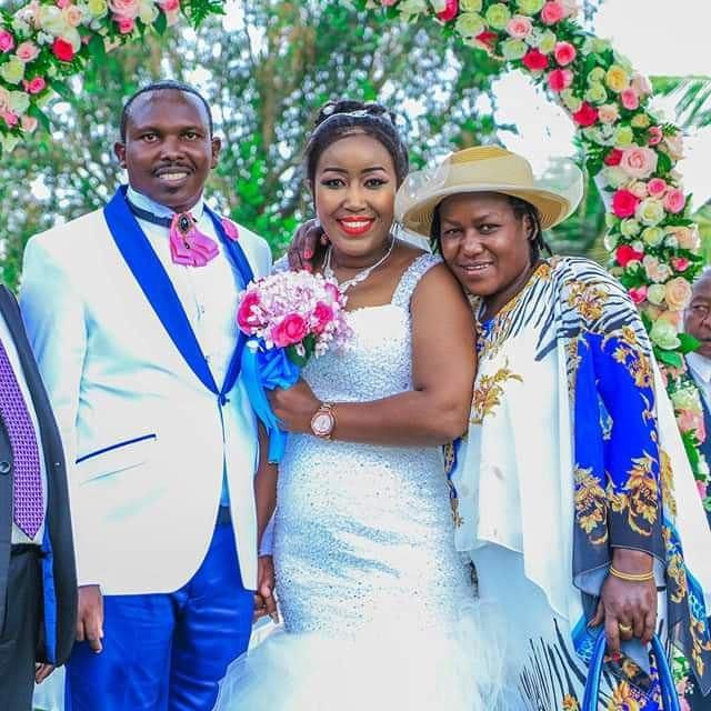 Monicah and Samuel during their wedding day (Instagram)