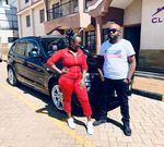 Mwangi with Kate. Kate actress and Hubby Phillip Karanja acquire a brand new BMW days after welcoming Baby K into their family