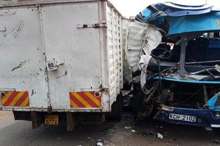 Kenya mpya collides with a lorry