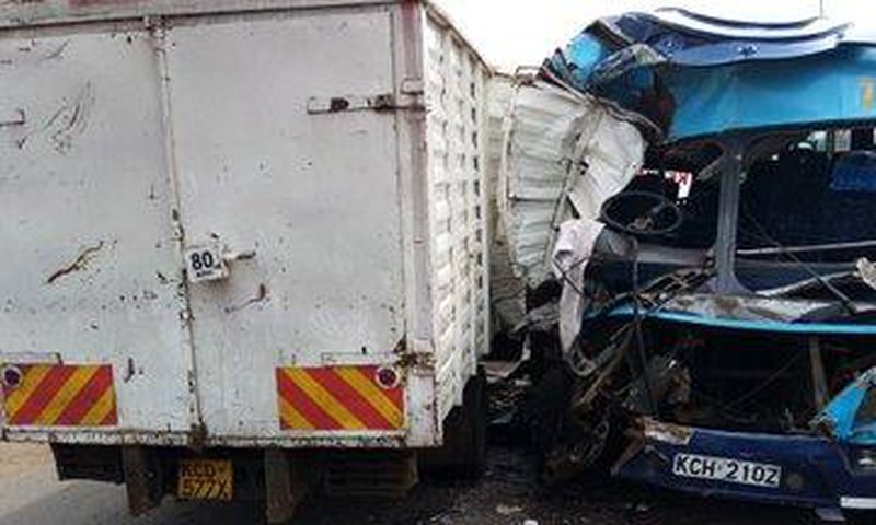 Kenya mpya collides with a lorry