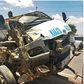 Wreckage of the vehicle that was involved in accident along Kangundo-Nairobi road