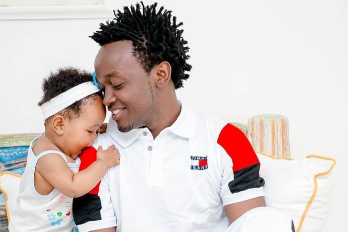 Bahati with his Wife Diana Marua