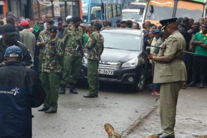 File image of police at a scene of crime