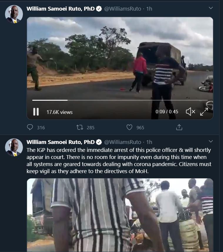 DP William Ruto's tweets that have left Kenyans with more questions than answers