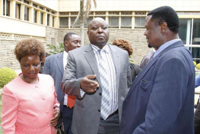 File image of Rachel Ameso, Nakuru Town West MP Samuel Arama and Sirisia’s John Waluke