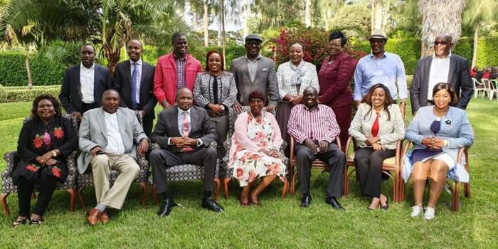 Jubilee MPs shortly after the Sagana meeting