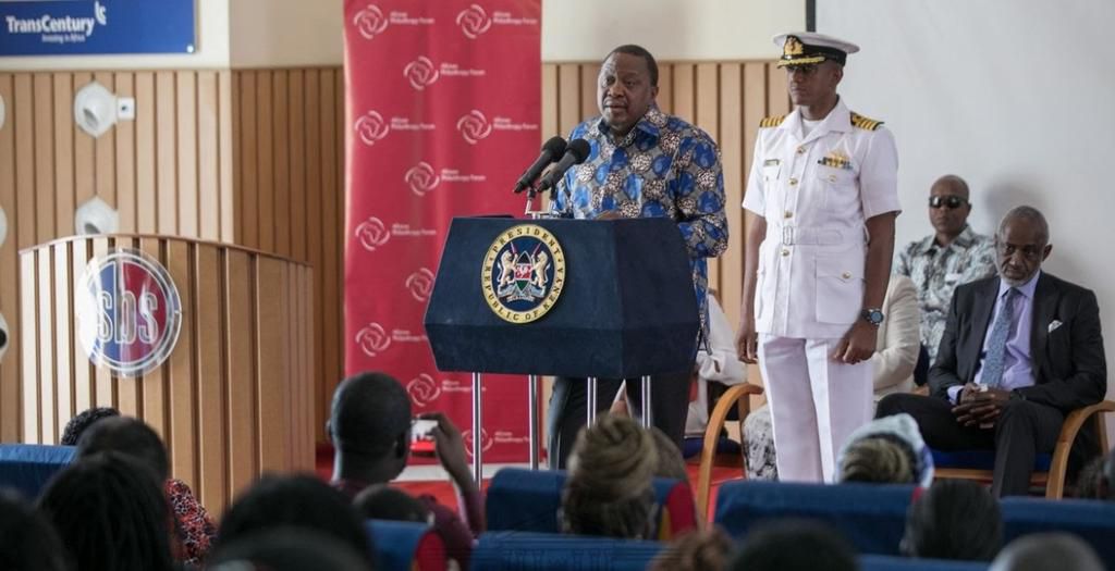 President Uhuru Kenyatta at the Sagana meeting