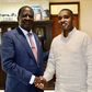 Raila Odinga with the late Ramadhani Suleiman Dori