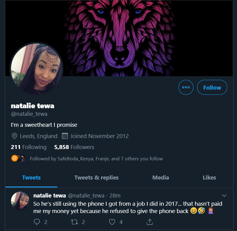 Clap back season- Natalie Tewa throws shade at ex-boyfriend Rnaze