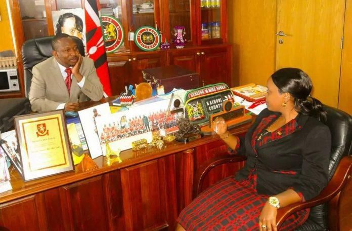 File image of Rev Lucy Natasha with Mike Sonko