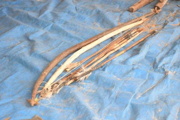 Some of the crude weapons recovered by the police during the raid 2