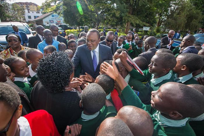 President Uhuru Kenyatta meeting with KCPE candidates