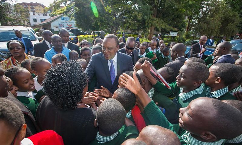 President Uhuru Kenyatta meeting with KCPE candidates