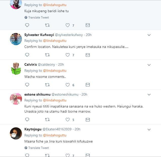 Reactions on Linda Oguttu's Tweet