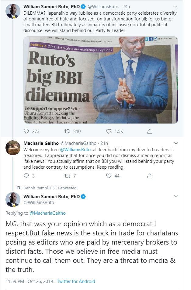 Renown journalist tackles DP Ruto in vicious clash that lasted until midnight