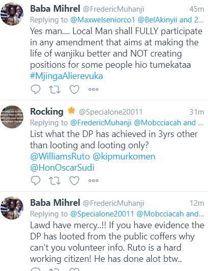 Kenyans react to DP Ruto's tweet on Referendum