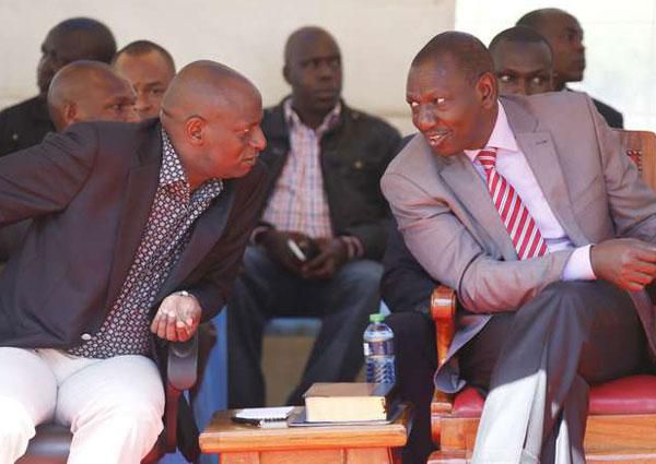 File image of CS Charles Keter with DP Ruto