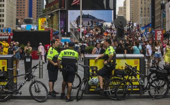 A Dirt Bike Pops, and 'Run, Hide, Fight' Comes to Times Square