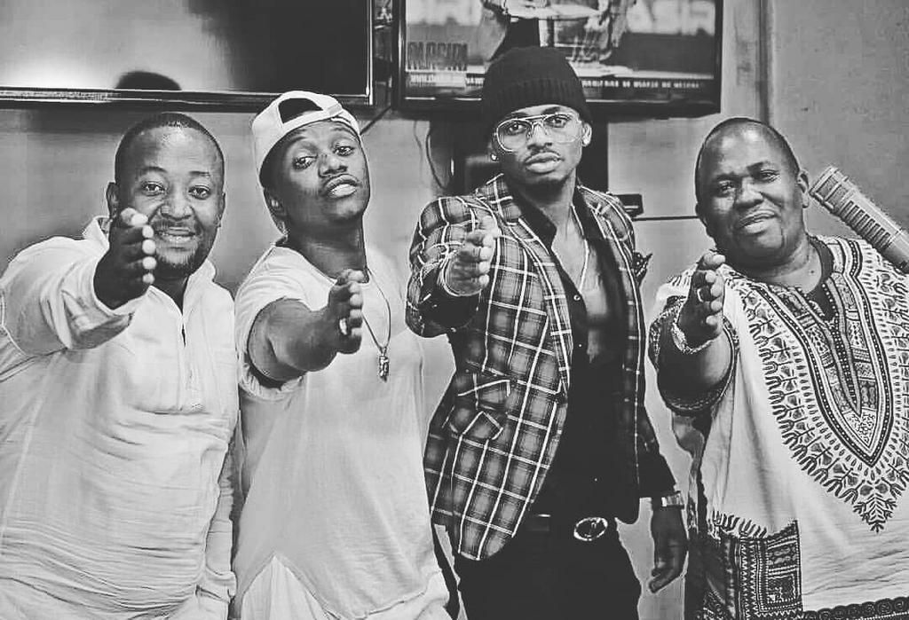 Diamond Managers Mkubwa Fella and Babu Tale and Rayvanny, Diamond Sallam SK. Fella has endorsed Alikibas Mofaya