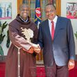 President Kenyatta with teacher Peter Tabichi