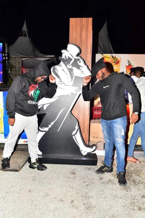 JOE MUCHIRI AND GEORGE KIMANI AT JOHNNIE WALKER PARTY