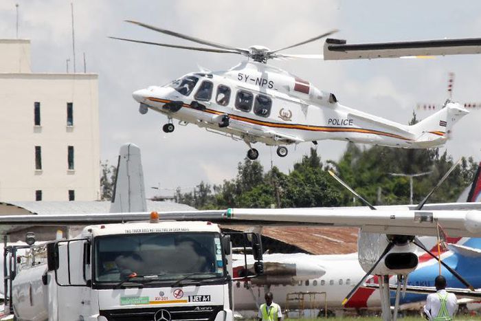 File image of a police chopper at the Wilson Airport