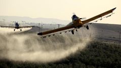 Aircraft dispatched to conduct aerial spray of pesticide