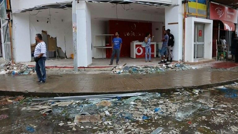 Major damage in Beira, Mozambique after cyclone Idai