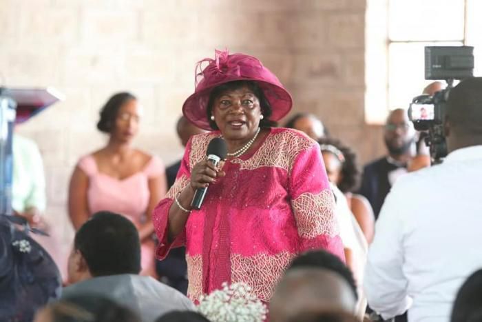 Former First Lady Mama Ngina Kenyatta at the wedding