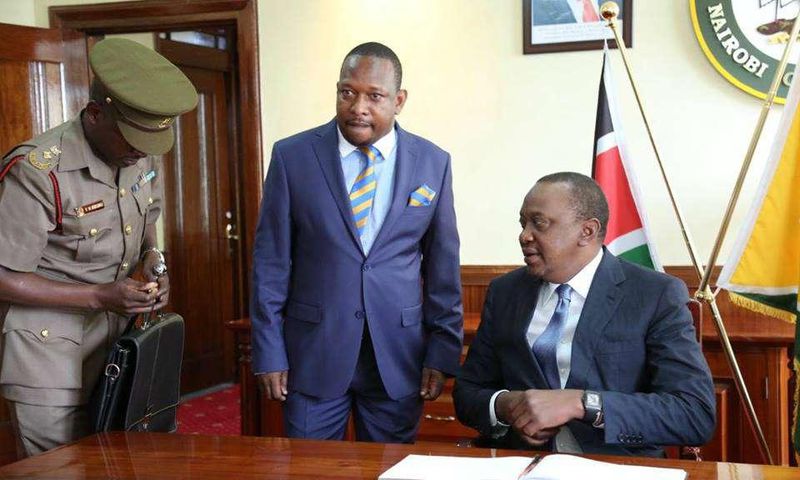 President Uhuru Kenyatta with governor Mike Sonko