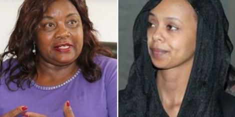 Ida Odinga and her daughter In-law Lwam Bekele