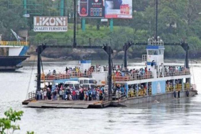 File image of MV Harambee at the Likoni channel