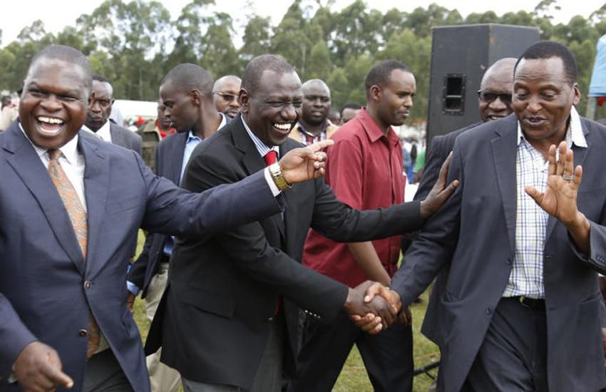 File image of DP Ruto with a section of leaders from the Gusii region