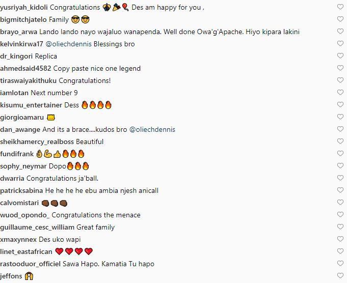 Comments on Dennis Olieach's post