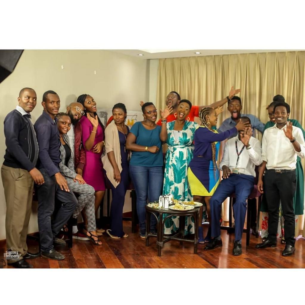 Kalekye Mumo with her crew during last show on Talk Central