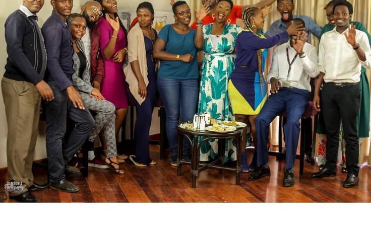 Kalekye Mumo with her crew during last show on Talk Central