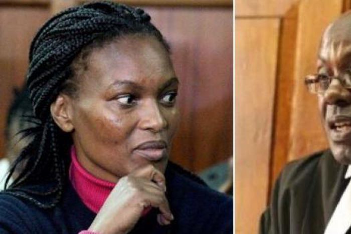 Sarah Cohen (Left) and Court of Appeal Judge, Sankale ole Kantai