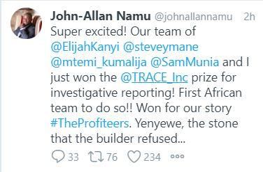 Allan Namu’s story rejected by KTN gets him international recognition
