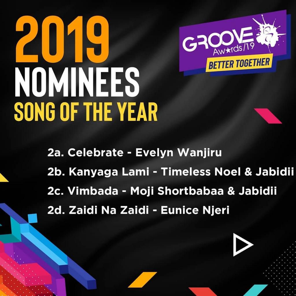 Groove Awards List of Nominees for 2019