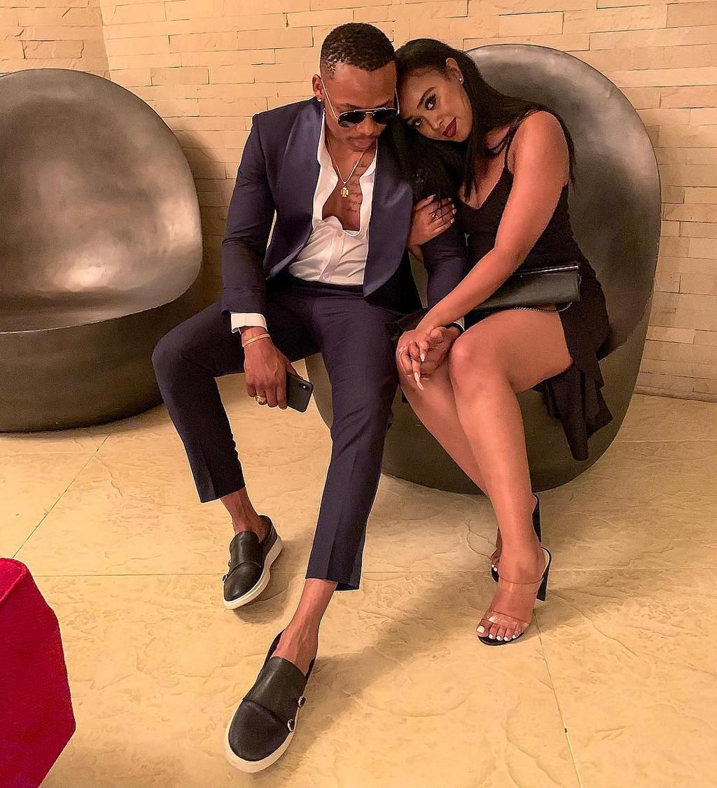 Otile Brown with his girlfriend