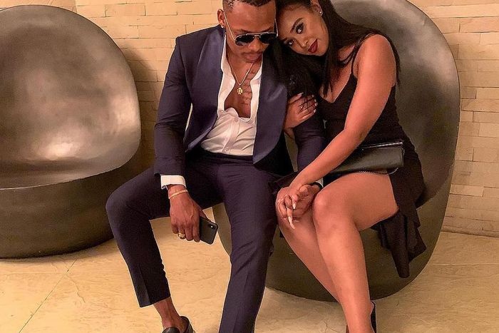 Otile Brown with his girlfriend