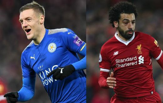 Jamie Vardy and mohamed Salah will go head to head this weekend. (Courtesy)
